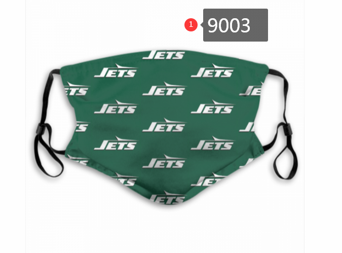 2020 NFL New York Jets #2 Dust mask with filter->nfl dust mask->Sports Accessory